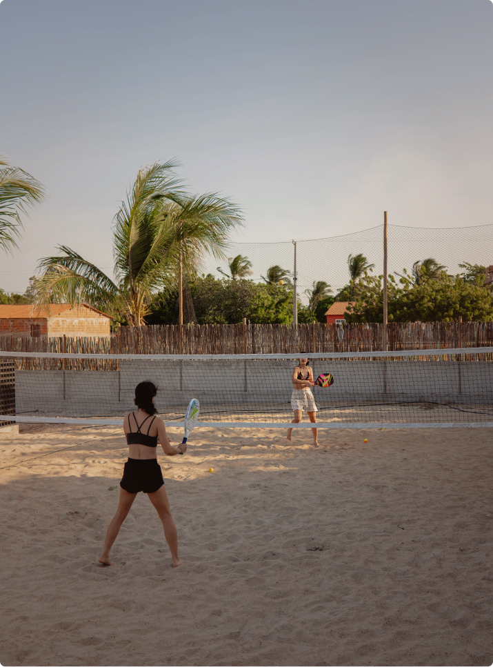 Quadra de beach tênis
